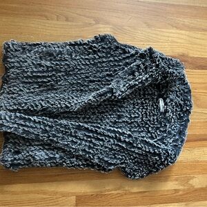 Patrizia Luca Dark Gray Textured Cardigan